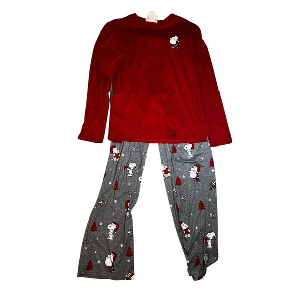Munki Munki Snoopy Santa Holiday Pajama Sets Unisex couples matching pjs S & M - Picture 10 of 16